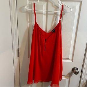Torrid red zipper front tank top